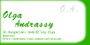 olga andrassy business card